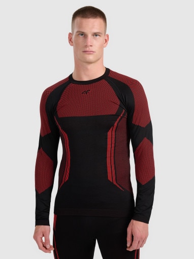  4F Męska bielizna termoaktywna (góra) 4F 4FRAW25USEAM268  czerwona Czerwony