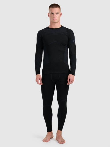 Męska bielizna termoaktywna (góra) 4F 4FWAW25USEAM222 - czarna