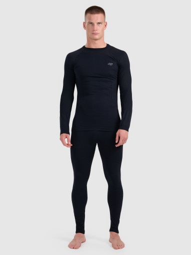 Męska bielizna termoaktywna (góra) 4F 4FWAW25USEAM233 - czarna