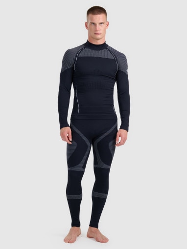 Męska bielizna termoaktywna (góra) 4F 4FWAW25USEAM235 - czarna
