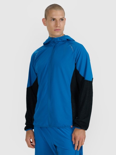  4F Męska bluza do biegania w terenie 4F 4FWAW25TFSWM582  niebieska Niebieski