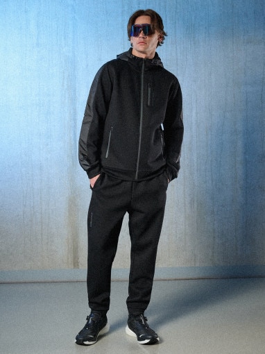 Męska bluza dresowa rozpinana z kapturem 4F 4FRSS26TSWSM2804 - czarna
