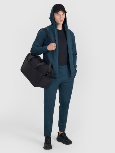 Męska bluza treningowa 4F 4FWAW25TFSWM586 - turkusowy