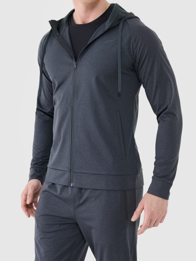  4F Męska bluza treningowa 4F 4FWSS26TFSWM631  szara Szary