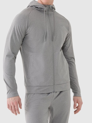  4F Męska bluza treningowa 4F 4FWSS26TFSWM631  szara Szary