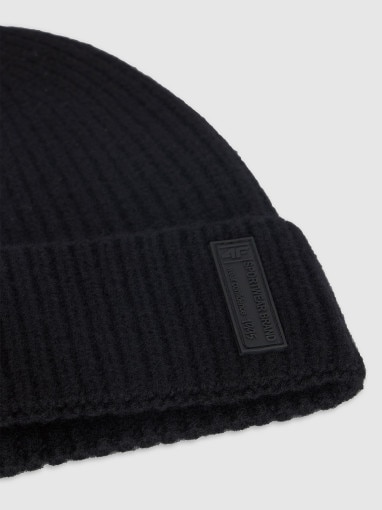 Męska czapka beanie wełniana 4F 4FRAW25ACAPM0719 - czarna