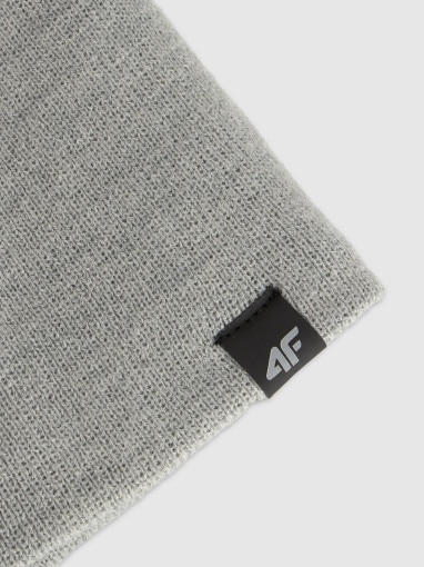 Męska czapka zimowa 4F 4FRAW25ACAPM0735 - szara