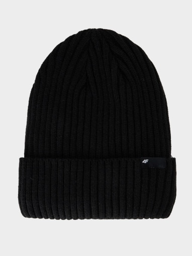  4F Męska czapka zimowa 4F 4FWAW25ACAPM673  czarna Czarny