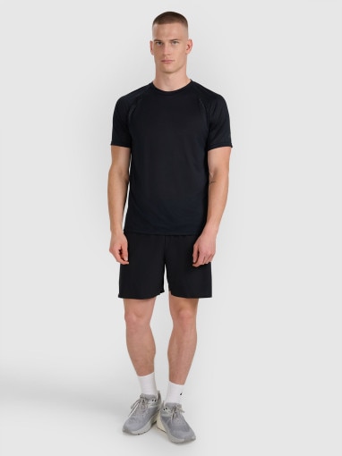 Męska koszulka do biegania 4F 4FWAW25TFTSM1499 - czarna