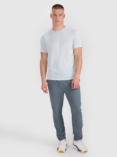 Męska koszulka do biegania 4F 4FWAW25TFTSM1499 - niebieska