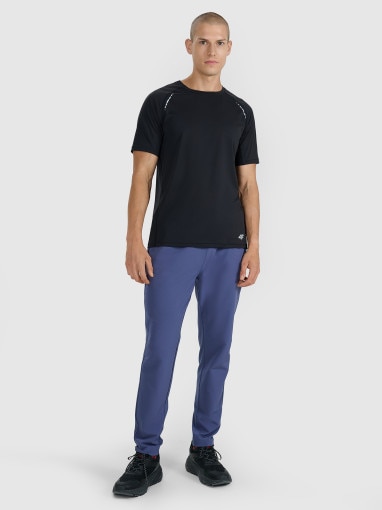 Męska koszulka do biegania 4F 4FWAW25TFTSM1506 - czarna