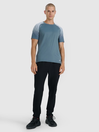 Męska koszulka do biegania 4F 4FWAW25TFTSM1506 - szara