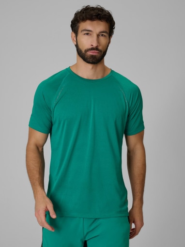  4F Męska koszulka do biegania 4F 4FWSS26TFTSM1800  zielona Zielony
