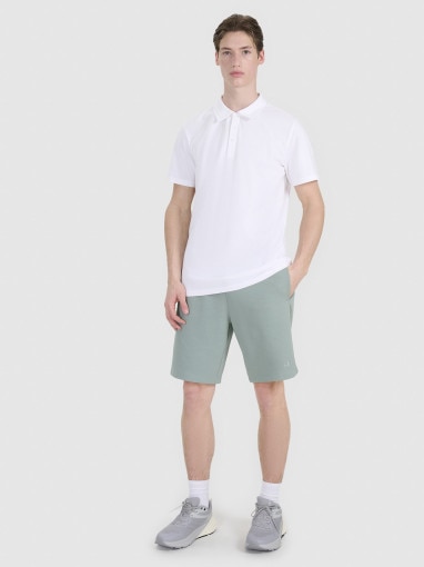 Męska koszulka polo 4F 4FRSS25TPTSM632 - biała