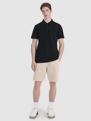 Męska koszulka polo 4F 4FRSS25TPTSM632 - czarna