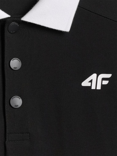 Męska koszulka polo 4F 4FWSS26TPTSM0769 - czarna
