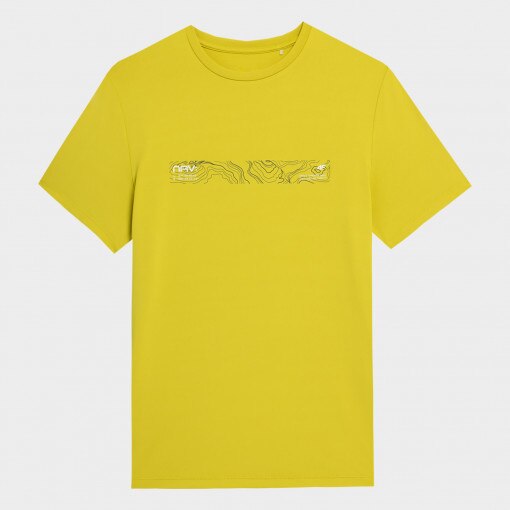 4F Męska koszulka trekkingowa szybkoschnąca 4F H4Z22TSM019  limonka Limonka