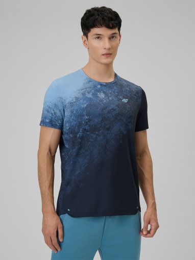  4F Męska koszulka treningowa 4F 4FRSS26TFTSM2288  niebieska Niebieski