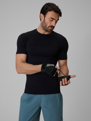  4F Męska koszulka treningowa 4F 4FRSS26TFTSM2293  czarna Czarny