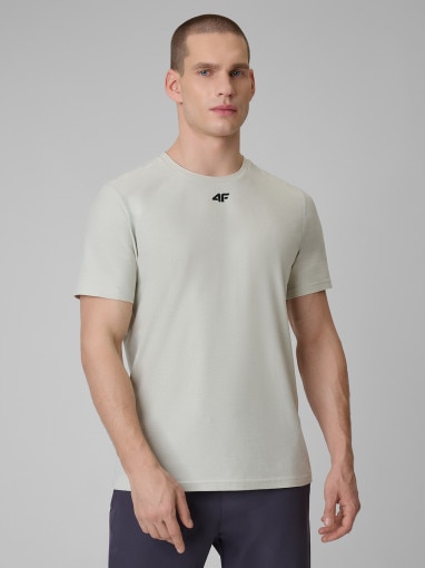  4F Męska koszulka treningowa 4F 4FRSS26TFTSM2343  biała Biały
