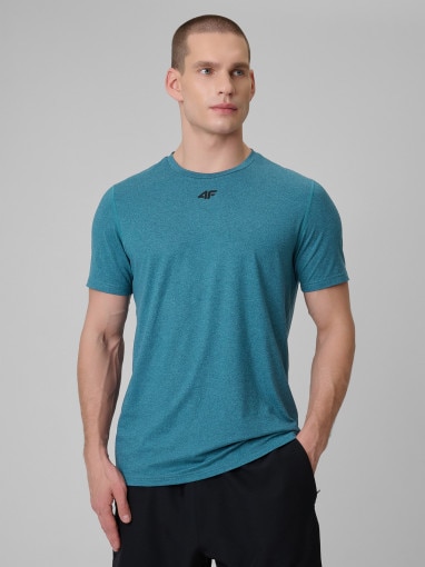  4F Męska koszulka treningowa 4F 4FRSS26TFTSM2343  niebieska Niebieski