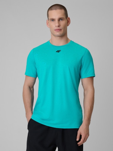  4F Męska koszulka treningowa 4F 4FRSS26TFTSM2343  turkusowa Turkusowy