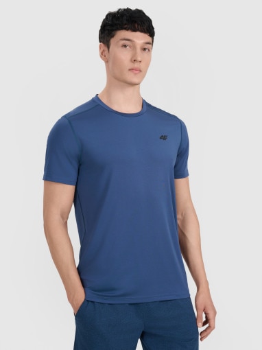  4F Męska koszulka treningowa 4F 4FWAW25TFTSM1521  niebieska Niebieski