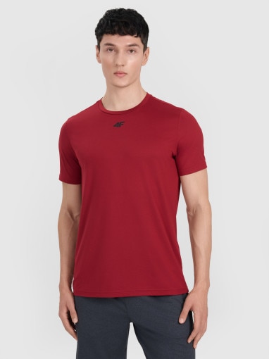  4F Męska koszulka treningowa 4F 4FWAW25TFTSM1522  czerwona Czerwony