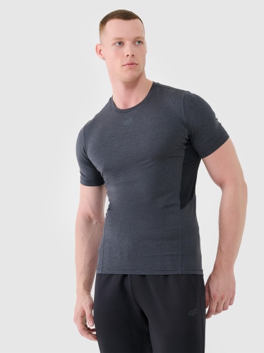  4F Męska koszulka treningowa 4F 4FWMM00TFTSM1832  szara Szary