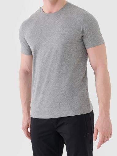  4F Męska koszulka treningowa 4F 4FWSS26TFTSM1786  szara Szary