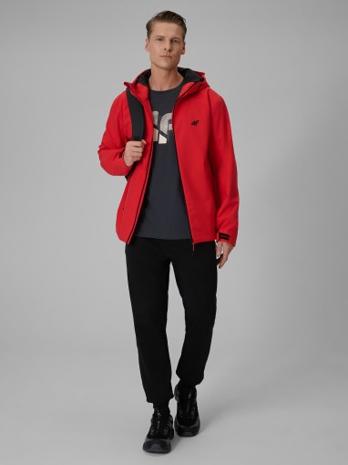 Męska kurtka przejściowa 4F 4FWSS26TTJAM1120 - czerwona