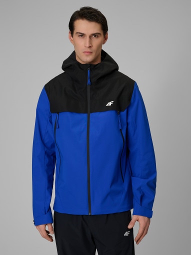  4F Męska kurtka przejściowa 4F 4FWSS26TTJAM1121  niebieska Niebieski