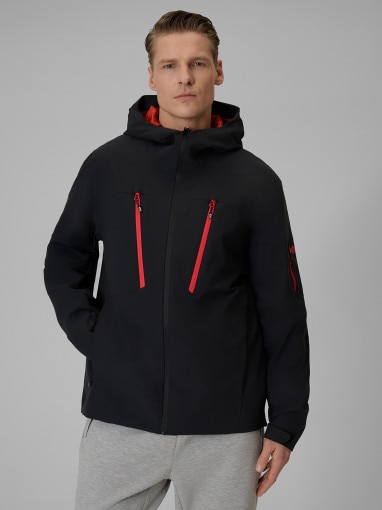  4F Męska kurtka przejściowa 4F 4FWSS26TTJAM1122  czarna Czarny