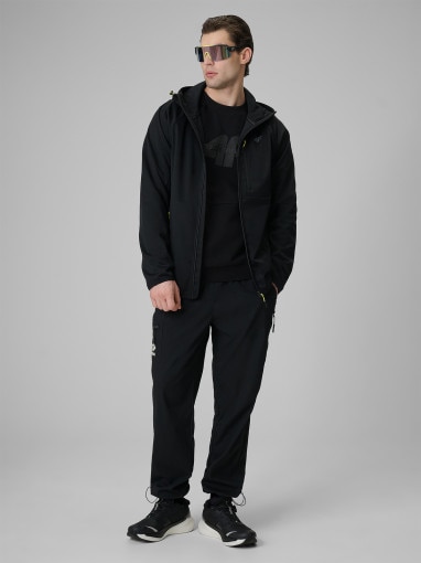 Męska kurtka przejściowa softshell 4F 4FRSS26TSOFM625 - czarna