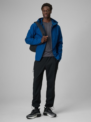 Męska kurtka przejściowa softshell 4F 4FRSS26TSOFM664 - niebieska