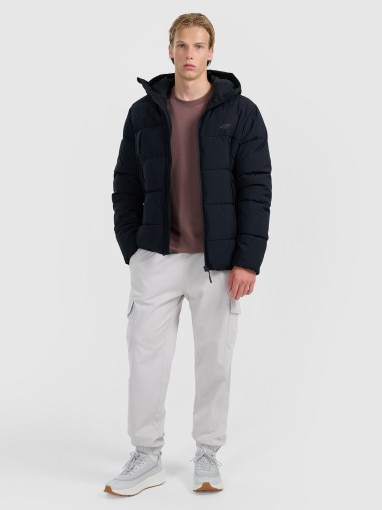 Męska kurtka puchowa 4F 4FRAW25TDJAM0794 - czarna