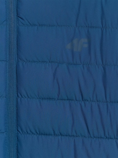 Męska kurtka puchowa pikowana 4F 4FWAW25TDJAM598 - niebieska