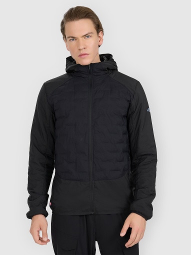 4F Męska kurtka trekkingowa 4F 4FWAW25TTJAM0799  czarna Czarny