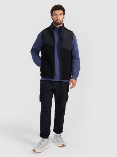 Męski bezrękawnik 4F 4FWAW25TVESM165 - czarny