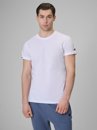 Obrazek dla: 4F Męski tshirt bez nadruku 4F 4FRSS26TTSHM4378  biały Biały