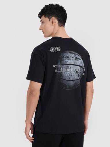 Męski t-shirt oversize 4F 4FRSS25TTSHM2652 - czarny