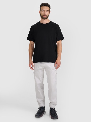 Męski t-shirt oversize 4F 4FWAW25TTSHM2360 - czarny