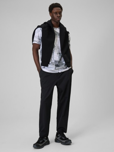 Męski t-shirt z nadrukiem 4F 4FRSS26TTSHM3641 - multikolor