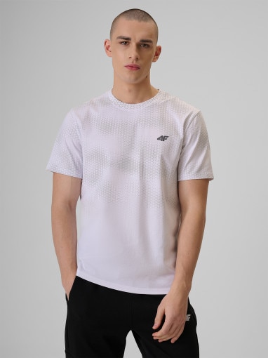 Obrazek dla: 4F Męski tshirt z nadrukiem 4F 4FRSS26TTSHM3807 biały Biały
