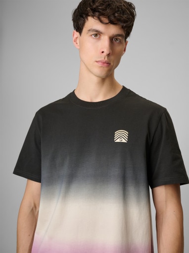 Męski t-shirt z nadrukiem 4F 4FRSS26TTSHM3815 - multikolor