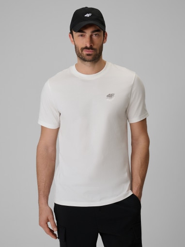 Obrazek dla: 4F Męski tshirt bez nadruku 4F 4FRSS26TTSHM3973 biały Biały