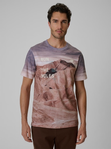 Obrazek dla: 4F Męski tshirt z nadrukiem 4F 4FRSS26TTSHM4229  multikolor Multikolor