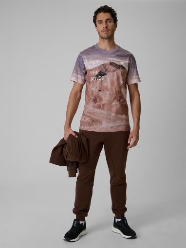 Męski t-shirt z nadrukiem 4F 4FRSS26TTSHM4229 - multikolor