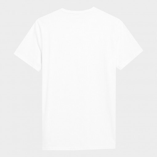 Męski t-shirt z nadrukiem 4F 4FSS23TTSHM363 - biały