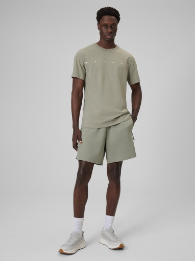 Męski t-shirt z nadrukiem 4F 4FWSS26TTSHM2661 - zielony